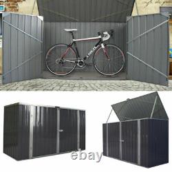 Abri de jardin en métal de grande taille pour le stockage des outils et des vélos, pouvant contenir 2-3 vélos.