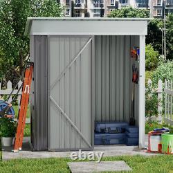 Abri de jardin en métal galvanisé, remises de rangement lourdes pour l'extérieur avec toit pent/Apex