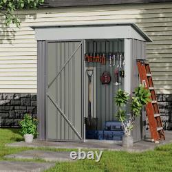 Abri de jardin en métal galvanisé, remises de rangement lourdes pour l'extérieur avec toit pent/Apex