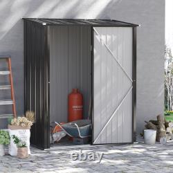 Abri de rangement extérieur - Abri de jardin en acier avec porte verrouillable pour cour arrière, patio et pelouse.