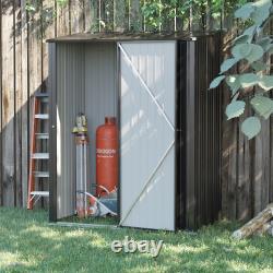 Abri de rangement extérieur - Abri de jardin en acier avec porte verrouillable pour cour arrière, patio et pelouse.
