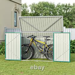 Boîte de rangement verrouillable pour outils de jardin extérieurs de 7 pieds XL, abri pour vélos, abri pour poubelles
