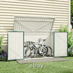 Boîte de rangement verrouillable pour outils de jardin extérieurs de 7 pieds XL, abri pour vélos, abri pour poubelles