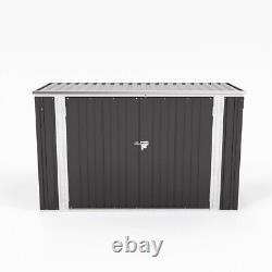 Extérieur Bicycle Shed Storage Galvanized Steel Garden Bike Tool House Pent Roof