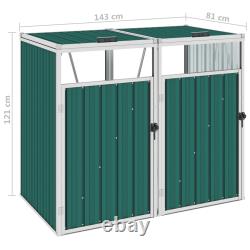 Hangar de rangement pour poubelle à roulettes en métal en acier pour 1/2/3/4 conteneur(s) à déchets et boîte de jardin.