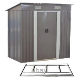 Metal Garden Shed Storage Sheds Heavy Duty Outdoor Free Base Foundation