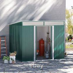Outsunny Garden Shed Outdoor Storage Tool Organizer Avec Double Porte Coulissante