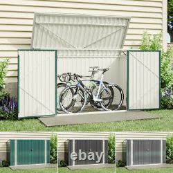 Rangement de poubelle de jardin en métal pour vélos, abri de rangement pour outils de jardin et container verrouillable