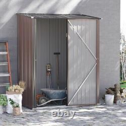 Remise de jardin en acier avec porte verrouillable Outsunny pour l'extérieur.