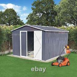 Spare Repair Garden Shed Metal Apex 108ft Stockage Extérieur Free Foundation Grey
