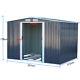 Uk Metal Garden Sheds Apex Galvanised Steel Outdoor Heavy-duty Storage Free Base